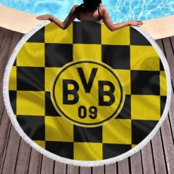 Borussia Dortmund BVB Excellent Football Club Round Beach Towel 1