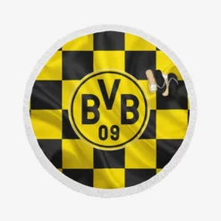 Borussia Dortmund BVB Excellent Football Club Round Beach Towel