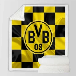 Borussia Dortmund BVB Excellent Football Club Sherpa Fleece Blanket
