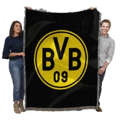 Borussia Dortmund BVB Exciting Football Club Woven Blanket