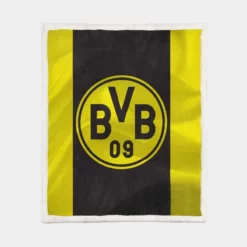 Borussia Dortmund BVB Football Club Logo Sherpa Fleece Blanket 1