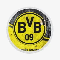 Borussia Dortmund BVB Football Club Round Beach Towel