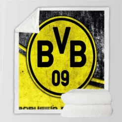 Borussia Dortmund BVB Football Club Sherpa Fleece Blanket