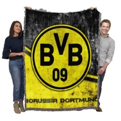 Borussia Dortmund BVB Football Club Woven Blanket