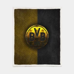 Borussia Dortmund BVB Powerful German Football Club Sherpa Fleece Blanket 1