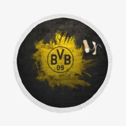 Borussia Dortmund Energetic German BVB Club Round Beach Towel