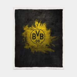 Borussia Dortmund Energetic German BVB Club Sherpa Fleece Blanket 1