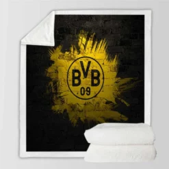 Borussia Dortmund Energetic German BVB Club Sherpa Fleece Blanket
