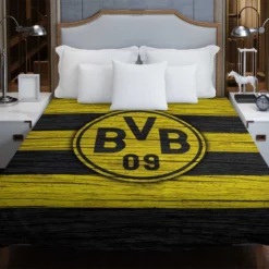 Borussia Dortmund Famous German Football Club Logo Duvet Cover