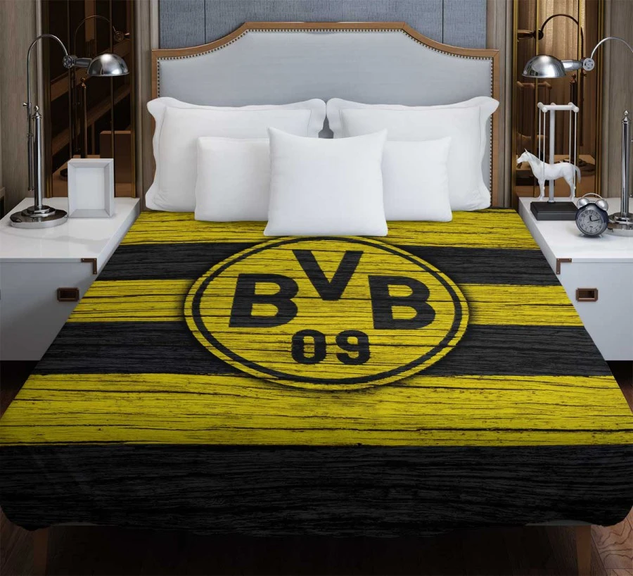 Borussia Dortmund Famous German Football Club Logo Duvet Cover