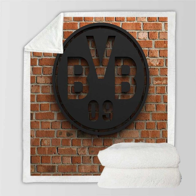 Borussia Dortmund German Professional Football Club Sherpa Fleece Blanket