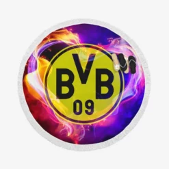 Borussia Dortmund Luxurious Home Decor Round Beach Towel