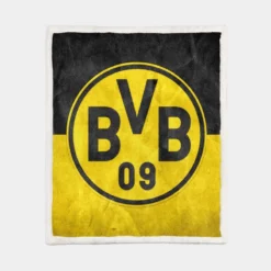 Borussia Dortmund North Rhine Westphalia Logo Sherpa Fleece Blanket 1