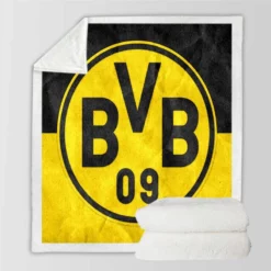 Borussia Dortmund North Rhine Westphalia Logo Sherpa Fleece Blanket