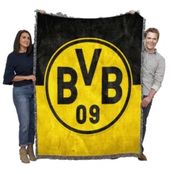 Borussia Dortmund North Rhine Westphalia Logo Woven Blanket