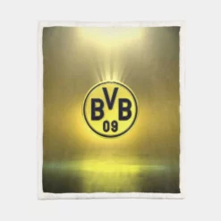 Borussia Dortmund Premier League Team Logo Sherpa Fleece Blanket 1