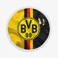 Borussia Dortmund Professional Football Club Round Beach Towel