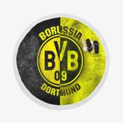 Borussia Dortmund Soccer Club Round Beach Towel