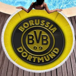 Borussia Dortmund The Best BVB Club Round Beach Towel 1