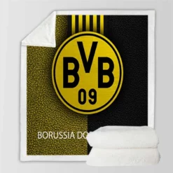 Borussia Dortmund Top Ranked BVB Club Sherpa Fleece Blanket