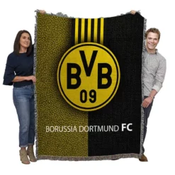 Borussia Dortmund Top Ranked BVB Club Woven Blanket