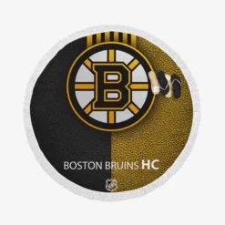 Boston Bruins Excellent NHL Ice Hockey Team America Round Beach Towel