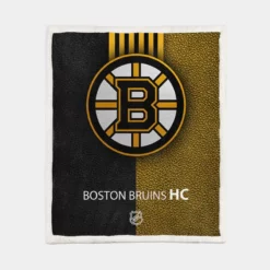 Boston Bruins Excellent NHL Ice Hockey Team America Sherpa Fleece Blanket 1