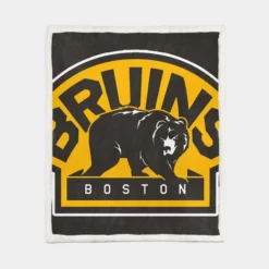 Boston Bruins Popular NHL Ice Hockey Team Sherpa Fleece Blanket 1