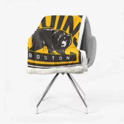 Boston Bruins Popular NHL Ice Hockey Team Sherpa Fleece Blanket 2