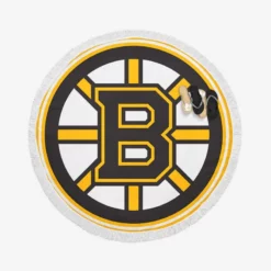 Boston Bruins Professional NHL Ice Hockey Team Round Beach Towel