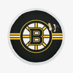 Boston Bruins Top Ranked NHL Ice Hockey Team Round Beach Towel