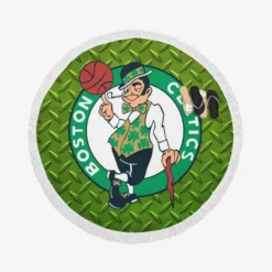 Boston Celtics Classic Basketball Team Round Beach Towel