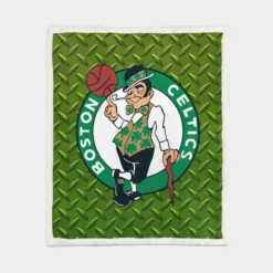 Boston Celtics Classic Basketball Team Sherpa Fleece Blanket 1