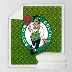 Boston Celtics Classic Basketball Team Sherpa Fleece Blanket