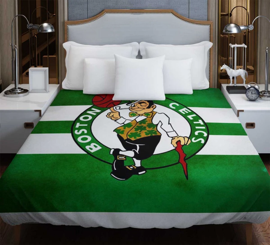 Boston Celtics Energetic NBA Basketball Club Duvet Cover