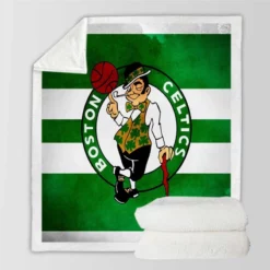 Boston Celtics Energetic NBA Basketball Club Sherpa Fleece Blanket