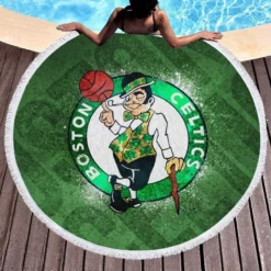 Boston Celtics Excellent NBA Basketball Club Round Beach Towel 1