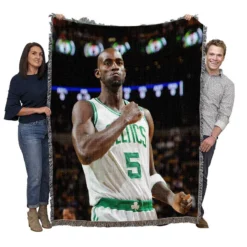 Boston Celtics Kevin Garnett NBA Basketball Club Woven Blanket