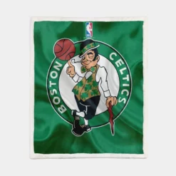 Boston Celtics NBA Basketball Club Logo Sherpa Fleece Blanket 1