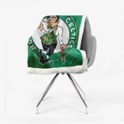 Boston Celtics NBA Basketball Club Logo Sherpa Fleece Blanket 2