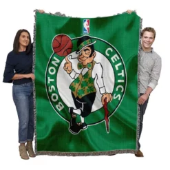 Boston Celtics NBA Basketball Club Logo Woven Blanket