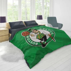 Boston Celtics Powerful NBA Basketball Club Logo Duvet Cover 1