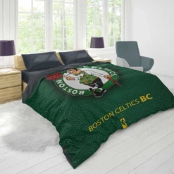 Boston Celtics Strong Basketball Club Logo Duvet Cover 1