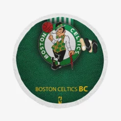 Boston Celtics Strong Basketball Club Logo Round Beach Towel