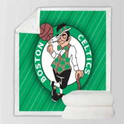 Boston Celtics Top Ranked NBA Club Sherpa Fleece Blanket