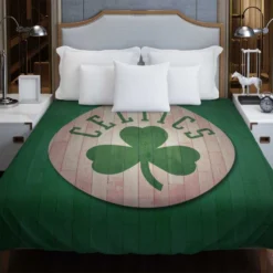 Boston Celtics Wood Design NBA Basketball Club Logo Duvet Cover