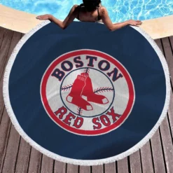 Boston Red Sox Classic MLB Baseball Club Round Beach Towel 1