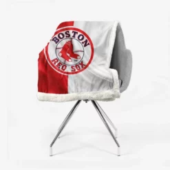 Boston Red Sox Energetic MLB Baseball Club Sherpa Fleece Blanket 2