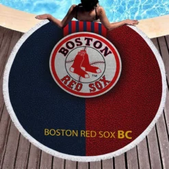 Boston Red Sox Popular MLB Club Round Beach Towel 1