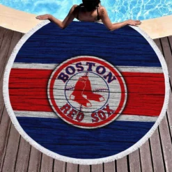 Boston Red Sox Professional MLB Baseball Team Round Beach Towel 1